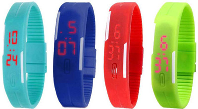 Kissu Led Magnet Band Combo of 4 Sky Blue, Blue, Red And Green Watch - For Men & Women
Kissu Led Magnet Band Combo of 4 Sky Blue, Blue, Red And Green Watch - For Men & Women