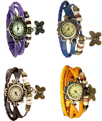 Kissu Vintage Rakhi Combo of 4 Purple, Brown, Blue And Yellow Watch - For Women
Kissu Vintage Rakhi Combo of 4 Purple, Brown, Blue And Yellow Watch - For Women