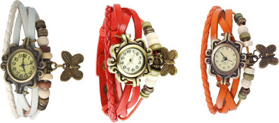 NS18 Vintage Butterfly Rakhi Watch Combo of 3 White, Red And Orange Watch - For Women
NS18 Vintage Butterfly Rakhi Watch Combo of 3 White, Red And Orange Watch - For Women