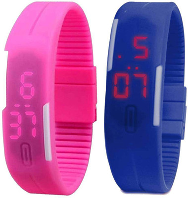 RSN Silicone Led Magnet Band Combo of 2 Pink And Blue Watch - For Men & Women
RSN Silicone Led Magnet Band Combo of 2 Pink And Blue Watch - For Men & Women