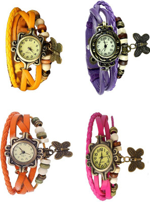 NS18 Vintage Butterfly Rakhi Combo of 4 Yellow, Orange, Purple And Pink Watch - For Women
NS18 Vintage Butterfly Rakhi Combo of 4 Yellow, Orange, Purple And Pink Watch - For Women
