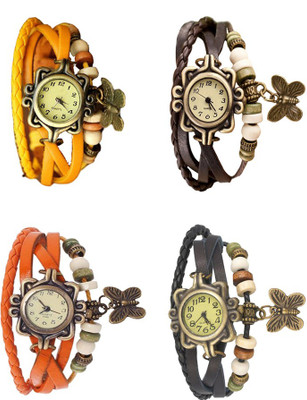 NS18 Vintage Butterfly Rakhi Combo of 4 Yellow, Orange, Brown And Black Watch - For Women
NS18 Vintage Butterfly Rakhi Combo of 4 Yellow, Orange, Brown And Black Watch - For Women