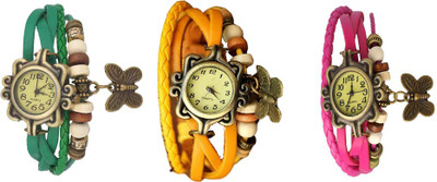 NS18 Vintage Butterfly Rakhi Watch Combo of 3 Green, Yellow And Pink Watch - For Women
NS18 Vintage Butterfly Rakhi Watch Combo of 3 Green, Yellow And Pink Watch - For Women