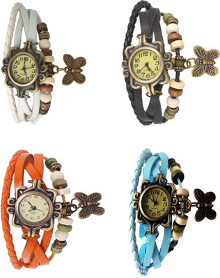 Kissu Vintage Rakhi Combo of 4 White, Orange, Black And Sky Blue Watch - For Women
Kissu Vintage Rakhi Combo of 4 White, Orange, Black And Sky Blue Watch - For Women