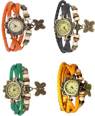 NS18 Vintage Butterfly Rakhi Combo of 4 Orange, Green, Black And Yellow Watch - For Women
NS18 Vintage Butterfly Rakhi Combo of 4 Orange, Green, Black And Yellow Watch - For Women