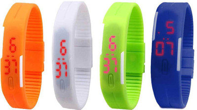 Kissu Led Magnet Band Combo of 4 Orange, White, Green And Blue Watch - For Men & Women
Kissu Led Magnet Band Combo of 4 Orange, White, Green And Blue Watch - For Men & Women