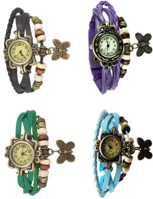 Kissu Vintage Rakhi Combo of 4 Black, Green, Purple And Sky Blue Watch - For Women
Kissu Vintage Rakhi Combo of 4 Black, Green, Purple And Sky Blue Watch - For Women