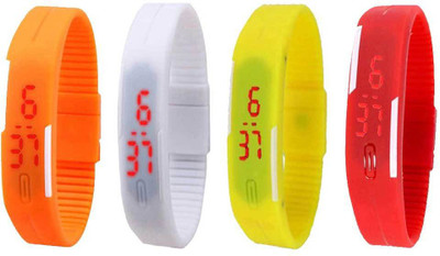 NS18 Silicone Led Magnet Band Watch Combo of 4 Purple, White, Yellow And Red Watch - For Couple
NS18 Silicone Led Magnet Band Watch Combo of 4 Purple, White, Yellow And Red Watch - For Couple