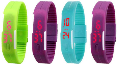 Kissu Led Magnet Band Combo of 4 Green, Pink, Sky Blue And Purple Watch - For Men & Women
Kissu Led Magnet Band Combo of 4 Green, Pink, Sky Blue And Purple Watch - For Men & Women
