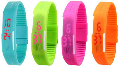 Kissu Led Magnet Band Combo of 4 Sky Blue, Green, Pink And Orange Watch - For Men & Women
Kissu Led Magnet Band Combo of 4 Sky Blue, Green, Pink And Orange Watch - For Men & Women