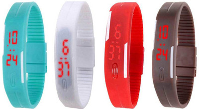 Kissu Led Magnet Band Combo of 4 Sky Blue, White, Red And Brown Watch - For Men & Women
Kissu Led Magnet Band Combo of 4 Sky Blue, White, Red And Brown Watch - For Men & Women