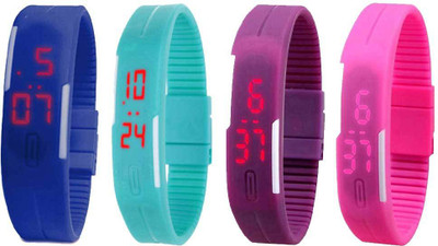 Kissu Led Magnet Band Combo of 4 Blue, Sky Blue, Purple And Pink Watch - For Men & Women
Kissu Led Magnet Band Combo of 4 Blue, Sky Blue, Purple And Pink Watch - For Men & Women