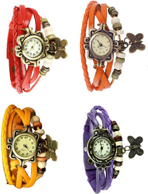 NS18 Vintage Butterfly Rakhi Combo of 4 Red, Yellow, Orange And Purple Watch - For Women
NS18 Vintage Butterfly Rakhi Combo of 4 Red, Yellow, Orange And Purple Watch - For Women