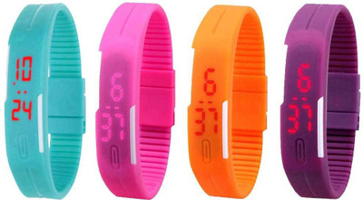 Kissu Led Magnet Band Combo of 4 Sky Blue, Pink, Orange And Purple Watch - For Men & Women
Kissu Led Magnet Band Combo of 4 Sky Blue, Pink, Orange And Purple Watch - For Men & Women
