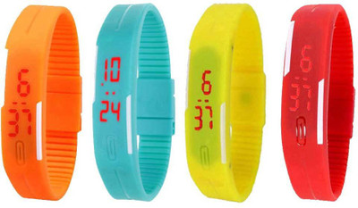 Kissu Led Magnet Band Combo of 4 Orange, Sky Blue, Yellow And Red Watch - For Men & Women
Kissu Led Magnet Band Combo of 4 Orange, Sky Blue, Yellow And Red Watch - For Men & Women