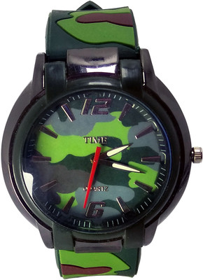 Faas Military style FORCE TIME Analogue Green Men & Boys Watch. Watch - For Men