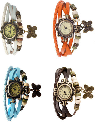 Kissu Vintage Rakhi Combo of 4 White, Sky Blue, Orange And Brown Watch - For Women
Kissu Vintage Rakhi Combo of 4 White, Sky Blue, Orange And Brown Watch - For Women