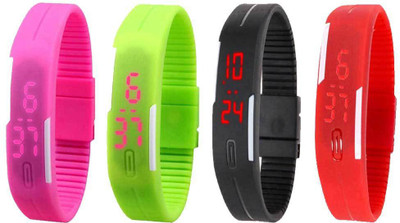 Kissu Led Magnet Band Combo of 4 Pink, Green, Black And Red Watch - For Men & Women
Kissu Led Magnet Band Combo of 4 Pink, Green, Black And Red Watch - For Men & Women
