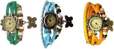 NS18 Vintage Butterfly Rakhi Combo of 3 Green, Sky Blue And Yellow Watch - For Women
NS18 Vintage Butterfly Rakhi Combo of 3 Green, Sky Blue And Yellow Watch - For Women