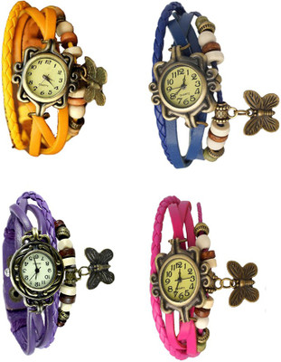 NS18 Vintage Butterfly Rakhi Combo of 4 Yellow, Purple, Blue And Pink Watch - For Women
NS18 Vintage Butterfly Rakhi Combo of 4 Yellow, Purple, Blue And Pink Watch - For Women