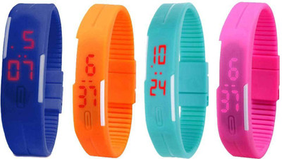 Kissu Led Magnet Band Combo of 4 Blue, Orange, Sky Blue And Pink Watch - For Men & Women
Kissu Led Magnet Band Combo of 4 Blue, Orange, Sky Blue And Pink Watch - For Men & Women