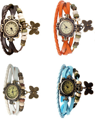 Kissu Vintage Rakhi Combo of 4 Brown, White, Orange And Sky Blue Watch - For Women
Kissu Vintage Rakhi Combo of 4 Brown, White, Orange And Sky Blue Watch - For Women