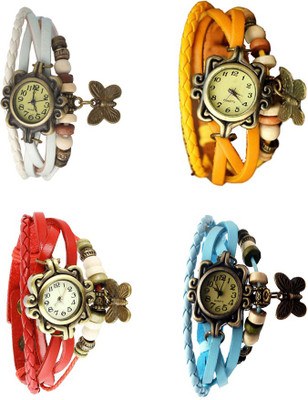 NS18 Vintage Butterfly Rakhi Combo of 4 White, Red, Yellow And Sky Blue Watch - For Women
NS18 Vintage Butterfly Rakhi Combo of 4 White, Red, Yellow And Sky Blue Watch - For Women
