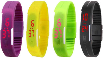 Kissu Led Magnet Band Combo of 4 Purple, Yellow, Green And Black Watch - For Men & Women
Kissu Led Magnet Band Combo of 4 Purple, Yellow, Green And Black Watch - For Men & Women