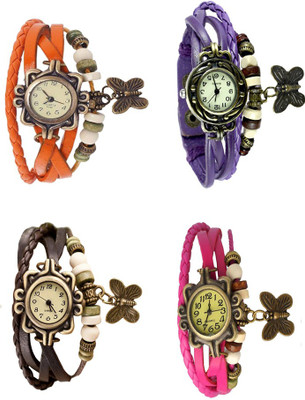 NS18 Vintage Butterfly Rakhi Combo of 4 Orange, Brown, Purple And Pink Watch - For Women
NS18 Vintage Butterfly Rakhi Combo of 4 Orange, Brown, Purple And Pink Watch - For Women