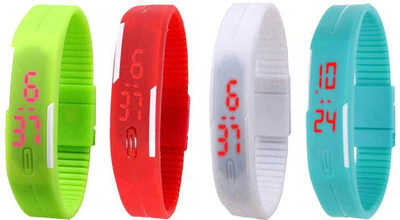 NS18 Silicone Led Magnet Band Watch Combo of 4 Green, Red, White And Sky Blue Watch - For Couple
NS18 Silicone Led Magnet Band Watch Combo of 4 Green, Red, White And Sky Blue Watch - For Couple