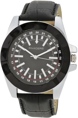 Invaders INV-FOGG-BLK Fogg Collection Sporty Black Dial Watch - For Men