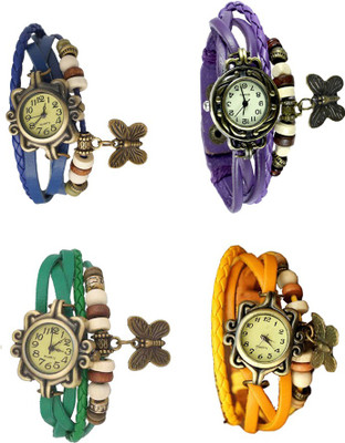 NS18 Vintage Butterfly Rakhi Combo of 4 Blue, Green, Purple And Yellow Watch - For Women
NS18 Vintage Butterfly Rakhi Combo of 4 Blue, Green, Purple And Yellow Watch - For Women
