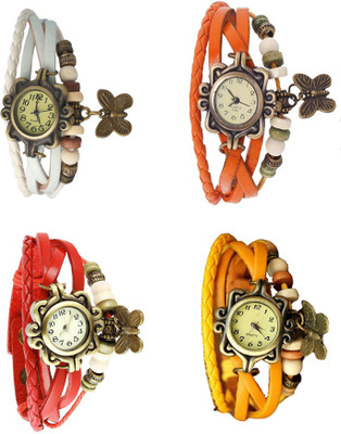 NS18 Vintage Butterfly Rakhi Combo of 4 White, Red, Orange And Yellow Watch - For Women
NS18 Vintage Butterfly Rakhi Combo of 4 White, Red, Orange And Yellow Watch - For Women