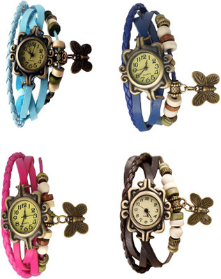 NS18 Vintage Butterfly Rakhi Combo of 4 Sky Blue, Pink, Blue And Brown Watch - For Women
NS18 Vintage Butterfly Rakhi Combo of 4 Sky Blue, Pink, Blue And Brown Watch - For Women