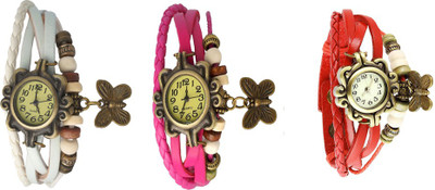 NS18 Vintage Butterfly Rakhi Watch Combo of 3 White, Pink And Red Watch - For Women
NS18 Vintage Butterfly Rakhi Watch Combo of 3 White, Pink And Red Watch - For Women