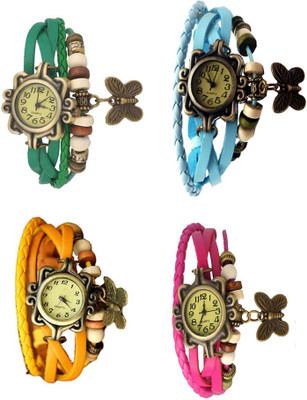 Kissu Vintage Rakhi Combo of 4 Green, Yellow, Sky Blue And Pink Watch - For Women
Kissu Vintage Rakhi Combo of 4 Green, Yellow, Sky Blue And Pink Watch - For Women