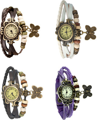 NS18 Vintage Butterfly Rakhi Combo of 4 Brown, Black, White And Purple Watch - For Women
NS18 Vintage Butterfly Rakhi Combo of 4 Brown, Black, White And Purple Watch - For Women