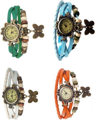 Kissu Vintage Rakhi Combo of 4 Green, White, Sky Blue And Orange Watch - For Women
Kissu Vintage Rakhi Combo of 4 Green, White, Sky Blue And Orange Watch - For Women