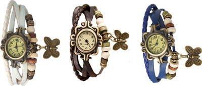 NS18 Vintage Butterfly Rakhi Watch Combo of 3 White, Brown And Blue Watch - For Women
NS18 Vintage Butterfly Rakhi Watch Combo of 3 White, Brown And Blue Watch - For Women