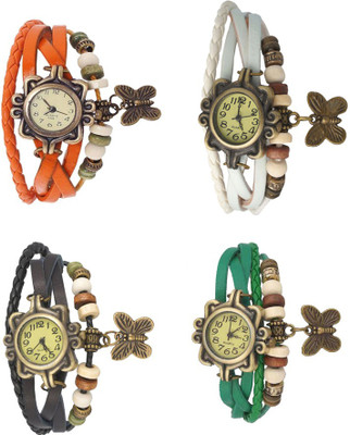 Kissu Vintage Rakhi Combo of 4 Orange, Black, White And Green Watch - For Women
Kissu Vintage Rakhi Combo of 4 Orange, Black, White And Green Watch - For Women