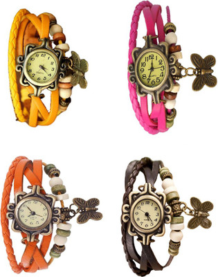 NS18 Vintage Butterfly Rakhi Combo of 4 Yellow, Orange, Pink And Brown Watch - For Women
NS18 Vintage Butterfly Rakhi Combo of 4 Yellow, Orange, Pink And Brown Watch - For Women