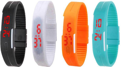 Kissu Led Magnet Band Combo of 4 Black, White, Orange And Sky Blue Watch - For Men & Women
Kissu Led Magnet Band Combo of 4 Black, White, Orange And Sky Blue Watch - For Men & Women