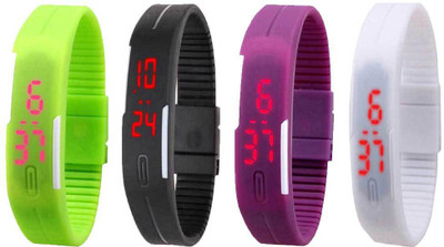 Kissu Led Magnet Band Combo of 4 Green, Black, Purple And White Watch - For Men & Women
Kissu Led Magnet Band Combo of 4 Green, Black, Purple And White Watch - For Men & Women