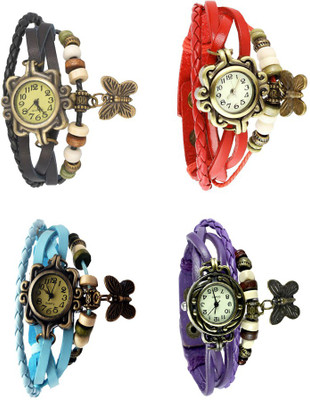 NS18 Vintage Butterfly Rakhi Combo of 4 Black, Sky Blue, Red And Purple Watch - For Women
NS18 Vintage Butterfly Rakhi Combo of 4 Black, Sky Blue, Red And Purple Watch - For Women