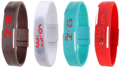 Kissu Led Magnet Band Combo of 4 Brown, White, Sky Blue And Red Watch - For Men & Women
Kissu Led Magnet Band Combo of 4 Brown, White, Sky Blue And Red Watch - For Men & Women