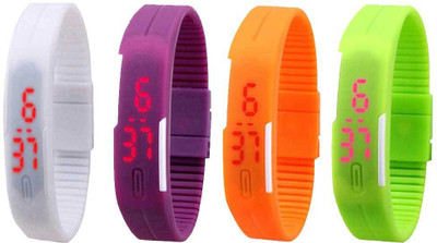 Kissu Led Magnet Band Combo of 4 White, Purple, Orange And Green Watch - For Men & Women
Kissu Led Magnet Band Combo of 4 White, Purple, Orange And Green Watch - For Men & Women
