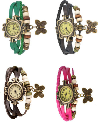 Kissu Vintage Rakhi Combo of 4 Green, Brown, Black And Pink Watch - For Women
Kissu Vintage Rakhi Combo of 4 Green, Brown, Black And Pink Watch - For Women
