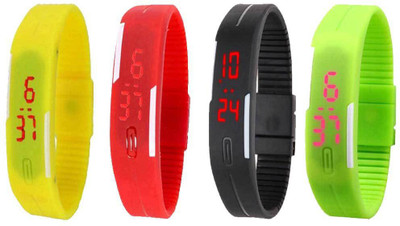 Kissu Led Magnet Band Combo of 4 Yellow, Red, Black And Green Watch - For Men & Women
Kissu Led Magnet Band Combo of 4 Yellow, Red, Black And Green Watch - For Men & Women