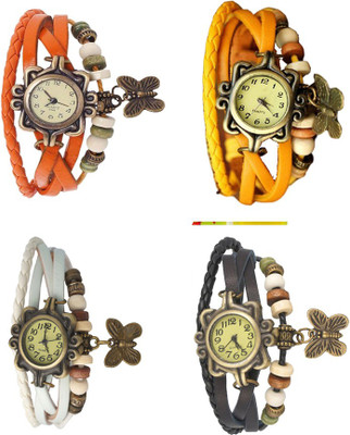Kissu Vintage Rakhi Combo of 4 Orange, White, Yellow And Black Watch - For Women
Kissu Vintage Rakhi Combo of 4 Orange, White, Yellow And Black Watch - For Women