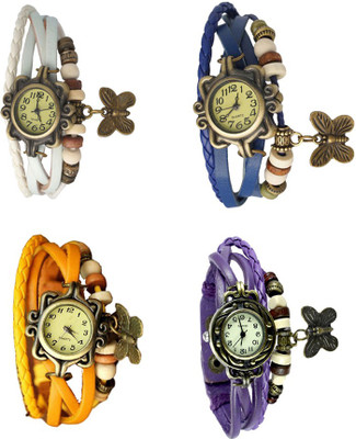 NS18 Vintage Butterfly Rakhi Combo of 4 White, Yellow, Blue And Purple Watch - For Women
NS18 Vintage Butterfly Rakhi Combo of 4 White, Yellow, Blue And Purple Watch - For Women